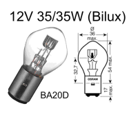 Birne 12V 35/35W Bilux