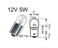 Birne 12V 5W BA15S