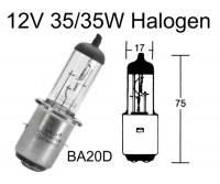 Birne 12V 35/35W Halogen f. BILUX Fassung