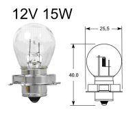 Birne 12V 15W P26S